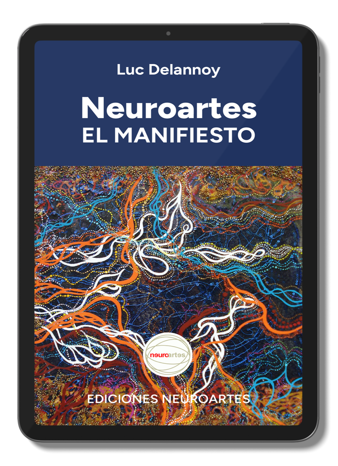 ipad con la portada de libro